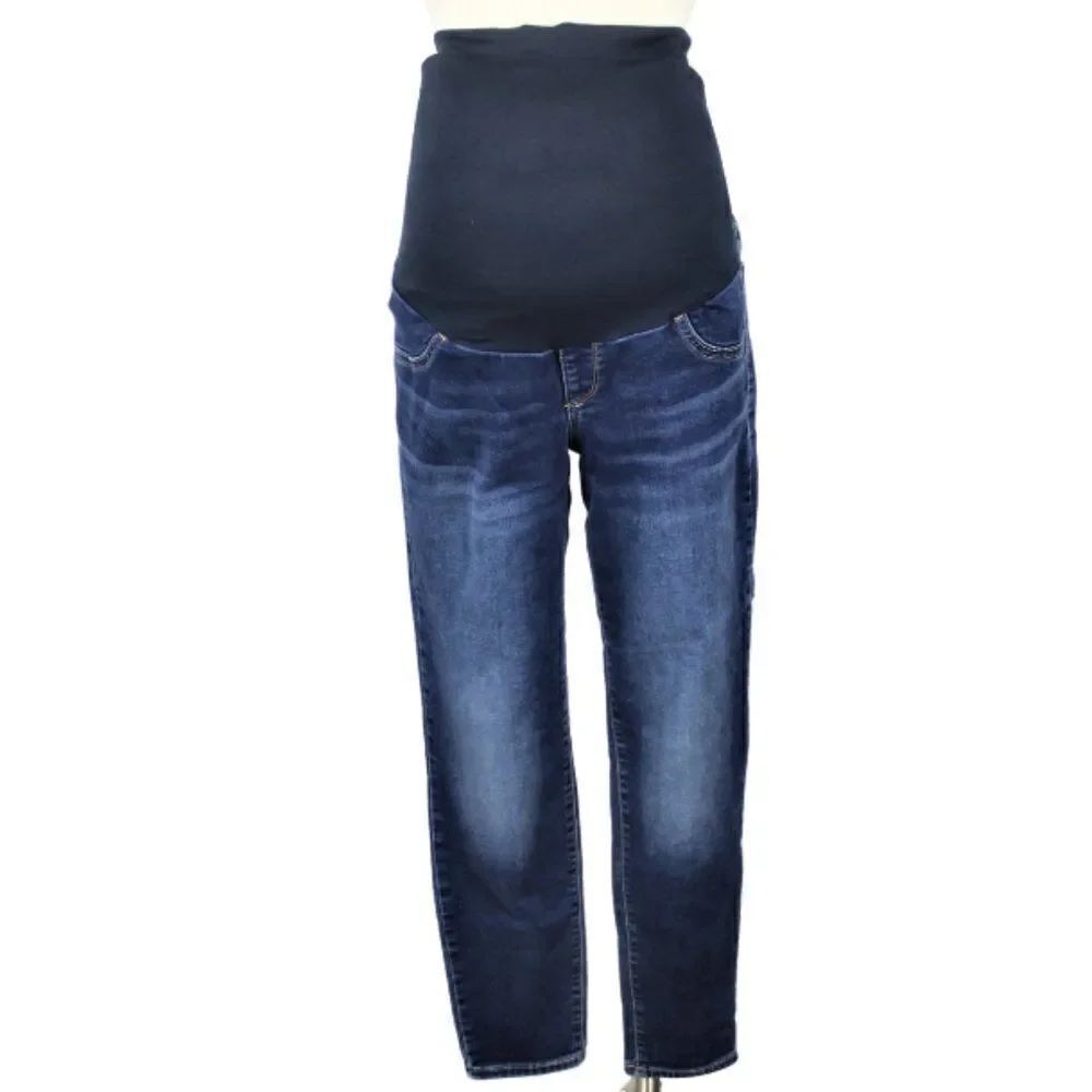 a:glow Maternity Jeans Jeggings Stretchy Denim Dark Wash Women's Size 10